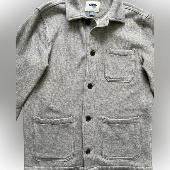 Men’s  Old Navy Gray Button Down Jacket Shacket Cardigan Size M - Picture 3 of 8
